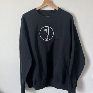 Black Retro Bauhaus Band Goth Rock Alt Indie Music Crewneck Sweatshirt